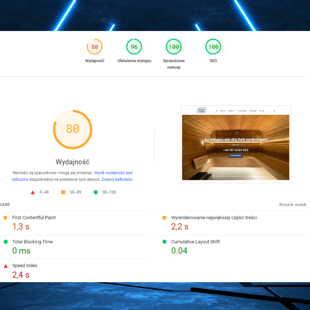 maribal.de Page Insights screenshot